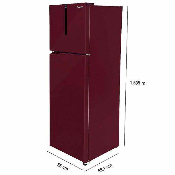 Panasonic 280L 2 Star Double Door Refrigerator (NR-TH292BPRN, Deep-Wine)
