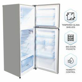 Panaonic TG322BVHN, 309 Litre 2 Star Double Door Refrigerator with 6 Stage Intelligent Inverter Compressor and 35 Litre Jumbo Vegetable Box, Grey