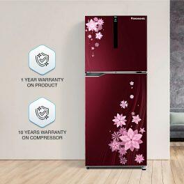 Panasonic 280L 2 Star Double Door Refrigerator (NR-TH292BDRN, Harnel Wine)