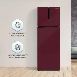 Panasonic 280L 2 Star Double Door Refrigerator (NR-TH292BPRN, Deep-Wine)