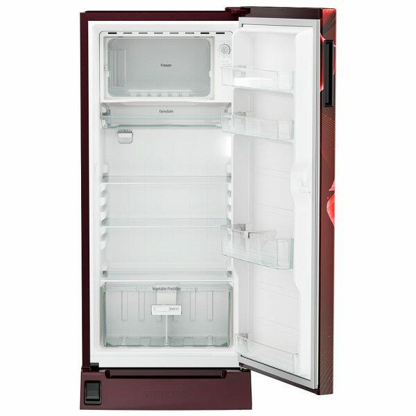 Liebherr DFPRDC 1921, 191L 3 Star Inverter, Direct Cool Single Door Refrigerator, Handsfree, Foot Pedal, Base Drawer,Bar Handle, 20 Years Warranty on Compressor, Red Divine