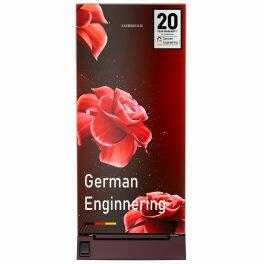 Liebherr DFPRDC 1921, 191L 3 Star Inverter, Direct Cool Single Door Refrigerator, Handsfree, Foot Pedal, Base Drawer,Bar Handle, 20 Years Warranty on Compressor, Red Divine