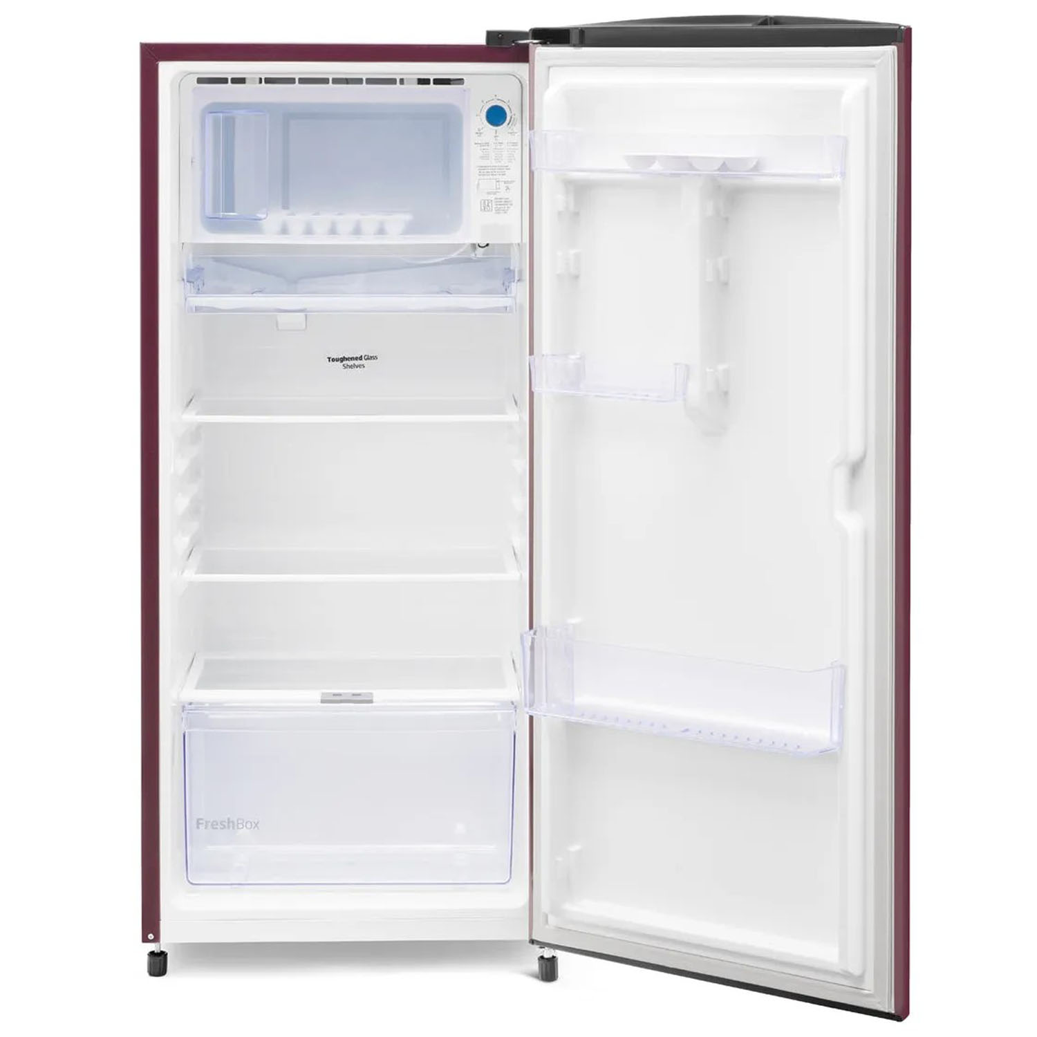 Voltas Beko 175 Litre 1 Star Single Door Refrigerator with Fresh Box and Stabilizer Free Operation, Peony Wine, RDC208E/SOPWE Voltas Beko 175 Litre 1 Star Single Door Refrigerator with Fresh Box and Stabilizer Free Operation, Peony Wine, RDC208E/SOPWE