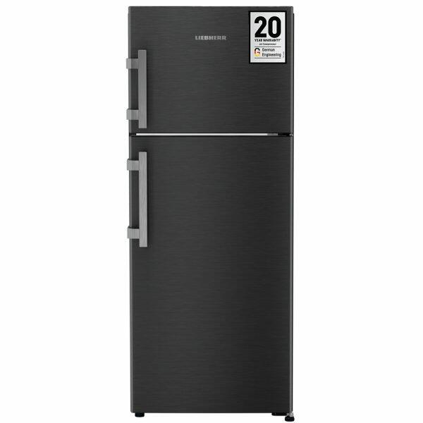 Liebherr TCLBSB 2411, 245L 2 Star inverter, Hot to Cool, Pocket Handle, Frost Free Double Door Refrigerator, 20 Years Warranty on Compressor, Freezer 51 L, Black Steel