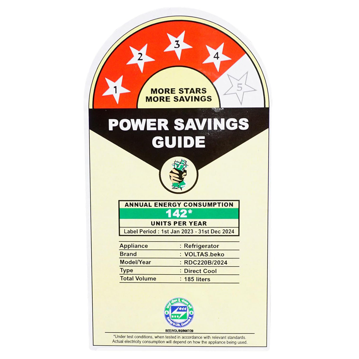 Voltas Beko 185 Litre 4 Star Single Door Refrigerator with Quick Freezer, Safe Box and Crisper Humidity Control, Dahile Blue, RDC220B/W0DBE0M Voltas Beko 185 Litre 4 Star Single Door Refrigerator with Quick Freezer, Safe Box and Crisper Humidity Control, Dahile Blue, RDC220B/W0DBE0M