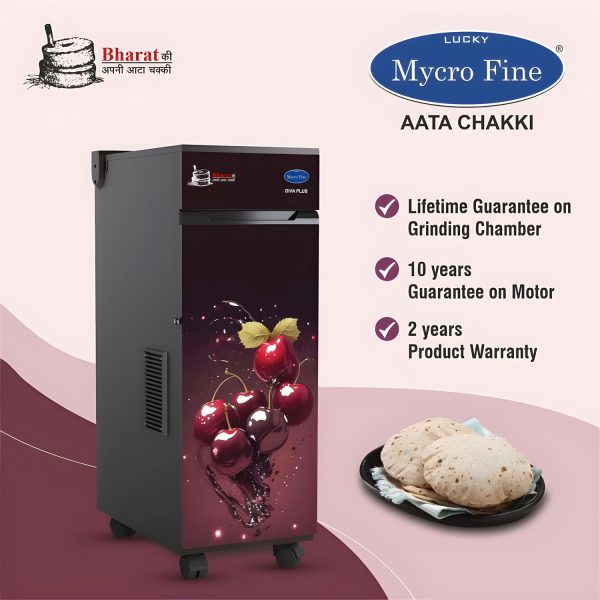 Mycrofine Diva Plus, 6.5 KG SS Grinding chamber with 6 Blade Rotter Cutter, 100% Copper Motor, Air Cooler High Tech Filter and Soft Close Door, Cherry Blossom