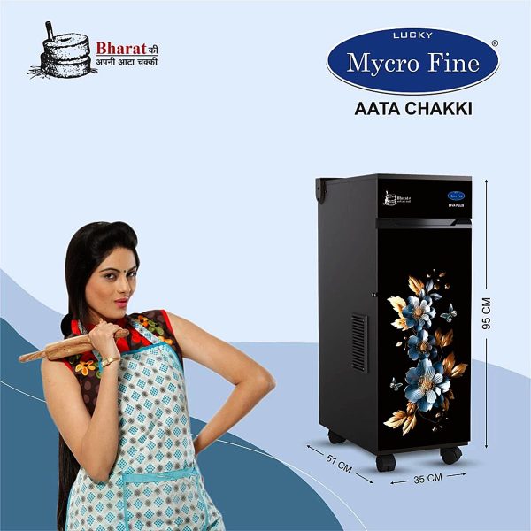 Mycrofine Diva Plus, 6.5 KG SS Grinding chamber with Vacuum Cleaner with 6 Blade Rotter Cutter, 100% Copper Motor, Air Cooler High Tech Filter and Soft Close Door, Deco Floral