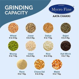 Mycrofine Shine Plus, 6.5 KG MS Grinding chamber with 6 Blade Rotter Cutter, 100% Copper Motor, Soft Close Door and Stainless Steel Hopper, Sun Flower