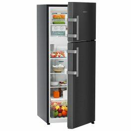 Liebherr TCLBSB 2411, 245L 2 Star inverter, Hot to Cool, Pocket Handle, Frost Free Double Door Refrigerator, 20 Years Warranty on Compressor, Freezer 51 L, Black Steel
