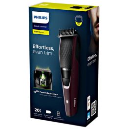 Philips BT3125/15, Lift and Trim Beard Trimmer with Stainless steel Blades, 20 Length Settings and 45 Minutes of Cordless Use, Black