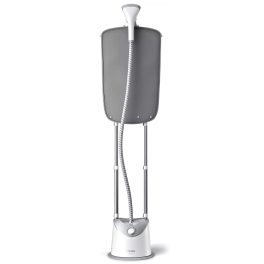 Philips GC487/80, 1800 Watt Stand Steamer with 3 Steam Setting for different kind of fabrics, 1.4 Litre Water Tank and 40% Larger Steam Plate, White