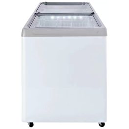 Haier HFC400GM5 340 Litre Glass Top Deep Freezer with 5 Star, White