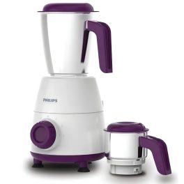 Philips HL7506/00, 500 Watt 2 Jar Mixer Grinder with Easy to assemble with dual lock system and Non-Slip Feet, White