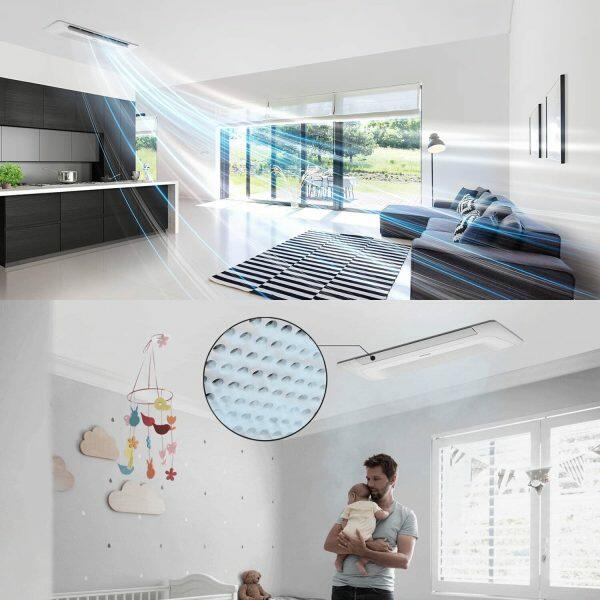 Samsung AC071NN1PKC, 2 Ton 2 Star One Way Cassette AC with Wind Free Technology and Long Air Throw, White