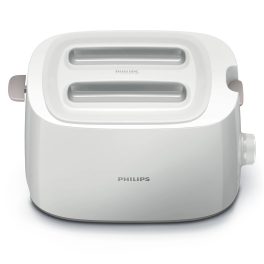 Philips HD2582, Two Slice Pop-Up Toaster with Bun Warmer, 8 Browing Settings and Cancel Button, White