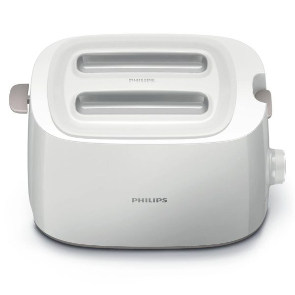 Philips HD2582, Two Slice Pop-Up Toaster with Bun Warmer, 8 Browing Settings and Cancel Button, White