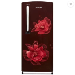 Voltas Beko RDC220C/S0WFE, 185 Litre 3 Star Single Door Refrigerator with Quick Freezer, Safe Box and Crisper Humidity Control, Fressia Wine