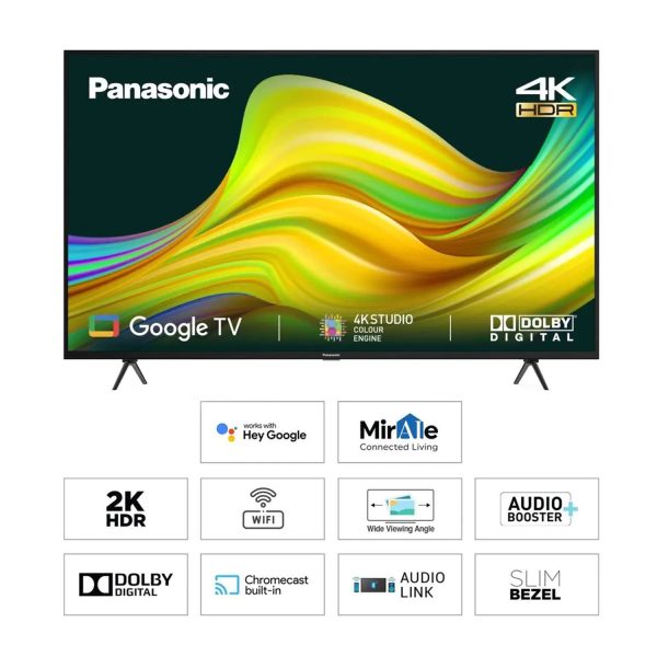 Panasonic 43inch Smart Google TV with Dolby Digital and Google Voice Assistant, Black, 43MS680