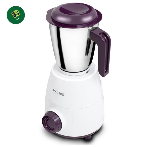 Philips HL7506/00, 500 Watt 2 Jar Mixer Grinder with Easy to assemble with dual lock system and Non-Slip Feet, White
