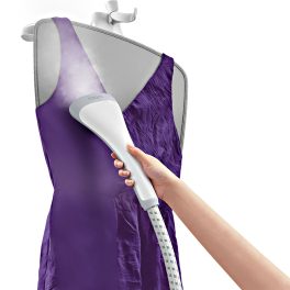 Philips GC487/80, 1800 Watt Stand Steamer with 3 Steam Setting for different kind of fabrics, 1.4 Litre Water Tank and 40% Larger Steam Plate, White
