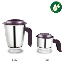 Philips HL7506/00, 500 Watt 2 Jar Mixer Grinder with Easy to assemble with dual lock system and Non-Slip Feet, White