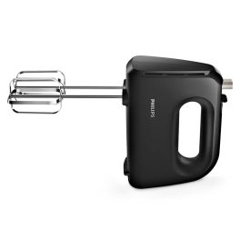 Philips HR3705/10, 300 Watt Hand Mixer with 5 Speed Control Setting, Cord Clip for tidy Storage and large Eject button, Black