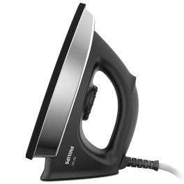 Philips GC181/80, 1000 Watt Heavy Weight Stainless Steel Dry Iron with Non- Stick Soleplate and Temperature Ready Light, Black