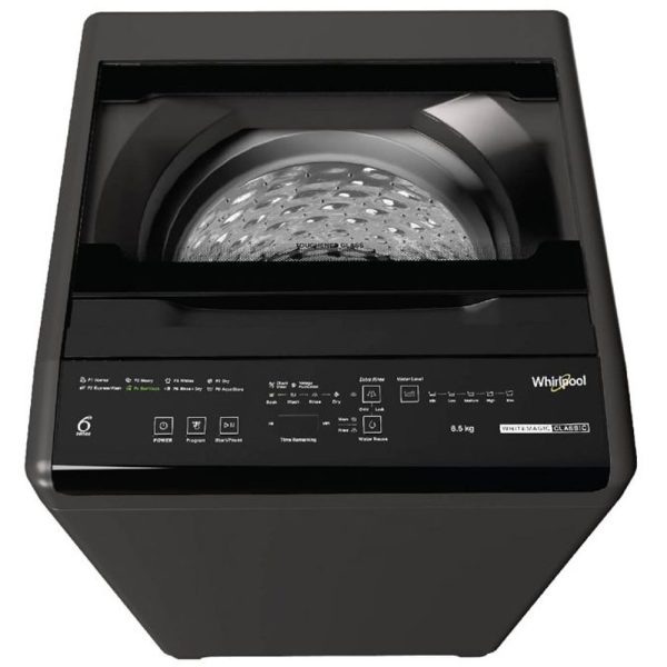 Whirlpool Whitemagic Classic, 6.5 KG Fully Automatic Machine with 6th Sense Technology and Hard Water Wash, Grey