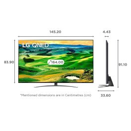 LG 65QNED81, 65Inch 4K QNED TV with A7 Gen 5 Processor, Black