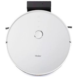 Haier TH27U1, Smart Robot Vacuum Cleaner with Wi-Fi Connectivity, Google Assistant, Alexa with Voice Control, Application and Remote Control, Silver