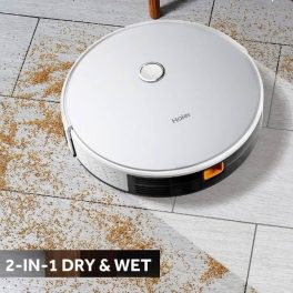 Haier TH27U1, Smart Robot Vacuum Cleaner with Wi-Fi Connectivity, Google Assistant, Alexa with Voice Control, Application and Remote Control, Silver