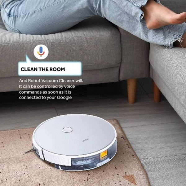 Haier TH27U1, Smart Robot Vacuum Cleaner with Wi-Fi Connectivity, Google Assistant, Alexa with Voice Control, Application and Remote Control, Silver