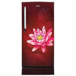 Haier HRD-1962PRLCRL, 175 Litre 2 Star Single Door Refrigerator, with base drawer Red Lotus