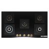 Bosch PNV9B6G20I, 5 Burner 90 CM Hob with 6mm Tempered Glass, Auto-Ignition and Flame Failure Safety Device, Black