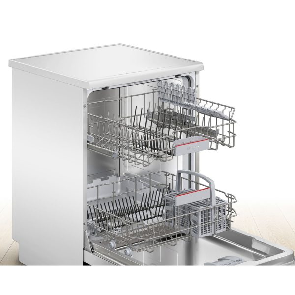 Bosch SMS6ITW00I, 13 Place Freestanding Dishwasher with IOT, Rackmatic and 10 Year Rust Through Warranty, White
