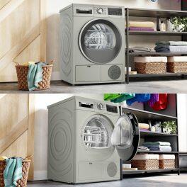 Bosch WPG23108IN, 8 KG Fully Automatic Condensed Dryer with Auto Dry, Sensitive Drying Systems, Anti- Crease and Anti- Vibration, Silver