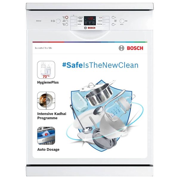 Bosch SMS6ITW00I, 13 Place Freestanding Dishwasher with IOT, Rackmatic and 10 Year Rust Through Warranty, White