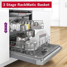 Bosch SMS6ITW00I, 13 Place Freestanding Dishwasher with IOT, Rackmatic and 10 Year Rust Through Warranty, White