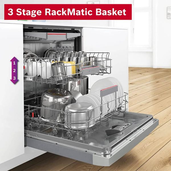 Bosch SMS6ITW00I, 13 Place Freestanding Dishwasher with IOT, Rackmatic and 10 Year Rust Through Warranty, White