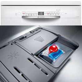 Bosch SMS6ITW00I, 13 Place Freestanding Dishwasher with IOT, Rackmatic and 10 Year Rust Through Warranty, White