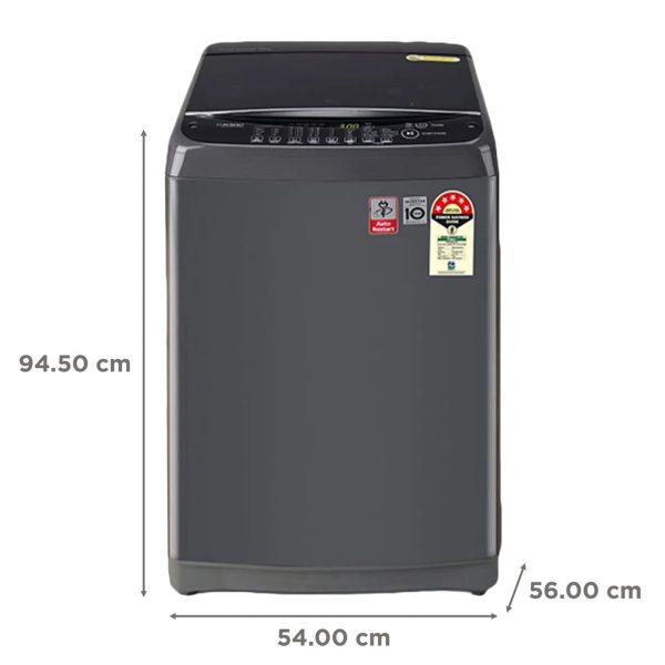 LG T70AJMB1Z, 7 KG Fully Automatic Top Load Machine with Smart Inverter Motor, Auto Tub Clean, Jet Spray+ and Smart Diagnostics, Middle Black
