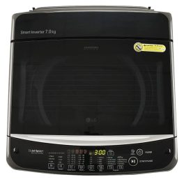LG T70AJMB1Z, 7 KG Fully Automatic Top Load Machine with Smart Inverter Motor, Auto Tub Clean, Jet Spray+ and Smart Diagnostics, Middle Black