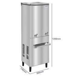 Voltas 120 Litre Water Cooler with 60 Litre Cooling Capacity, Fully Stainless Steel Body and Two Tap, Steel, 60/120 FSS