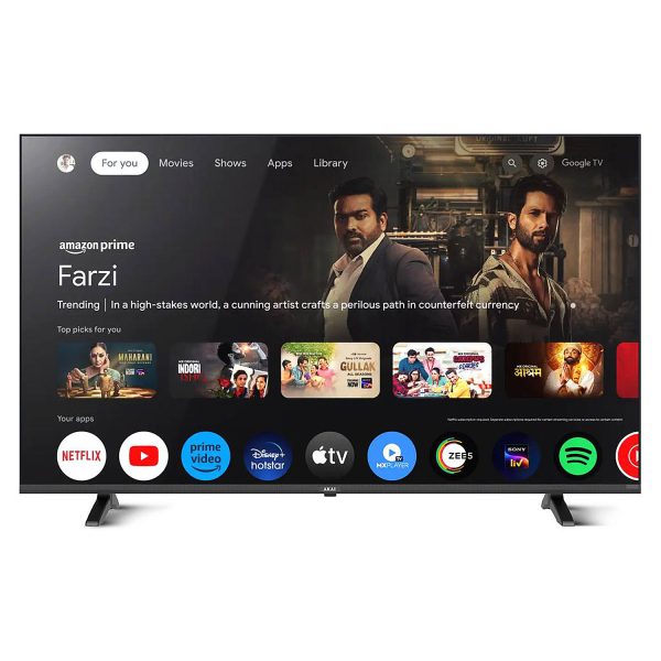 Akai Al32GS-SFWS, HD Smart Google TV with Dolby Audio, Black