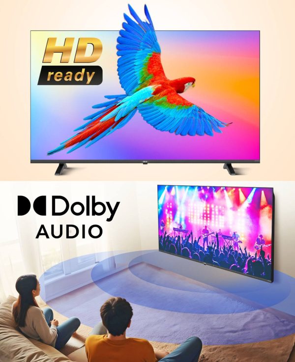 Akai Al32GS-SFWS, HD Smart Google TV with Dolby Audio, Black