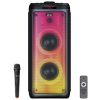 Akai PM-100P, 100 Watts Bluetooth Party Speaker with 5 Hours of Playtime, Karoke with Wireless Mic and Recording, Black