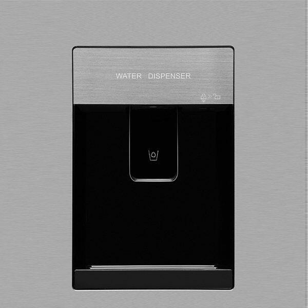 Haier HRS-682SWDU1, 596 Litre Side by Side Refrigerator with Dispenser and Wi-Fi Enabled, Silver
