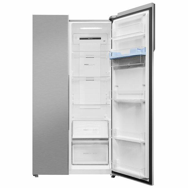 Haier HRS-682SWDU1, 596 Litre Side by Side Refrigerator with Dispenser and Wi-Fi Enabled, Silver