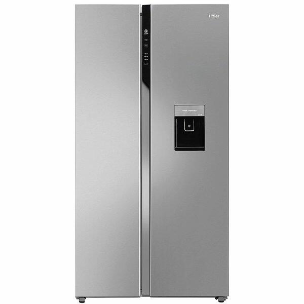 Haier HRS-682SWDU1, 596 Litre Side by Side Refrigerator with Dispenser and Wi-Fi Enabled, Silver