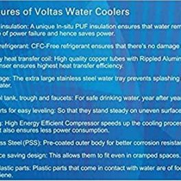 Voltas 60/120 FSS, 120 Litre Water Cooler with 60 Litre Cooling Capacity, Fully Stainless Steel Body and Two Tap, Steel